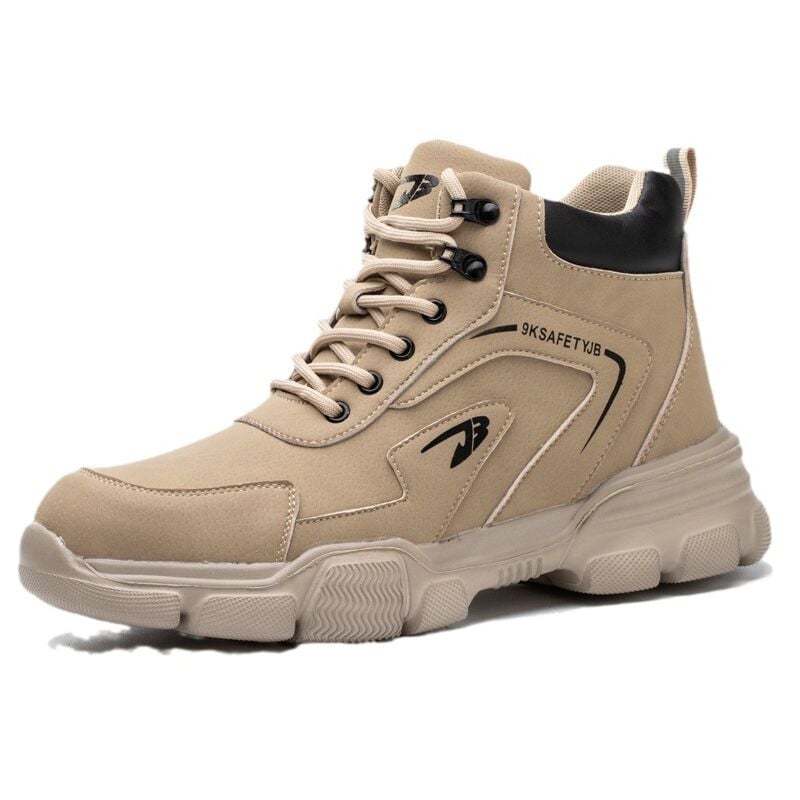 Bottes tactiques imperméables pour hommes, bottes à bout en acier avec semelle intérieure résistante aux perforations, bottes de travail à la