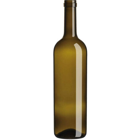 Bottiglia Bordolese 0,75 Lt Verde Uvag con Chiusura per Tappo in Sughero – Confezione da 20 Pezzi