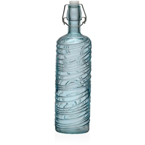 Bottiglia d'acqua Versa Turchese Vetro Alluminio 1 L 8,2 X 30,6 X 8,2 CM
