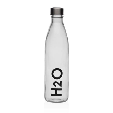 Bottiglia de Acqua Versa Vetro Trasparente Alluminio 1 L 8 x 31 x 8 cm - Marca: Versa - EAN: 8420327558411