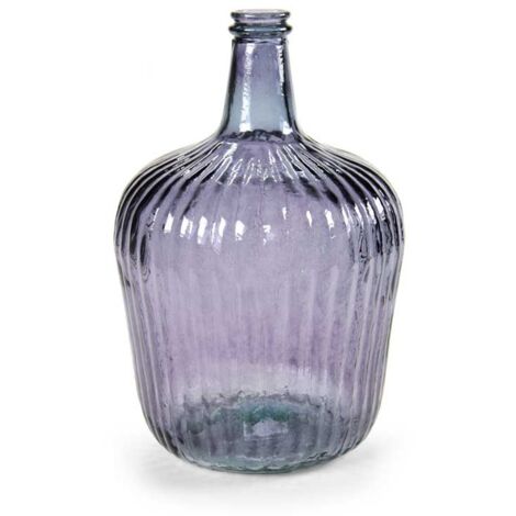 BOTTIGLIA DECORATIVA IN VETRO DA 10 LT IN COLORE PRUGNA