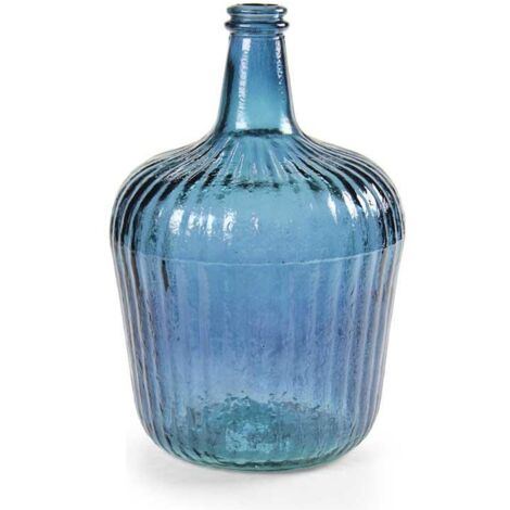 BOTTIGLIA DECORATIVA IN VETRO DA 10LT IN COLORE BLU