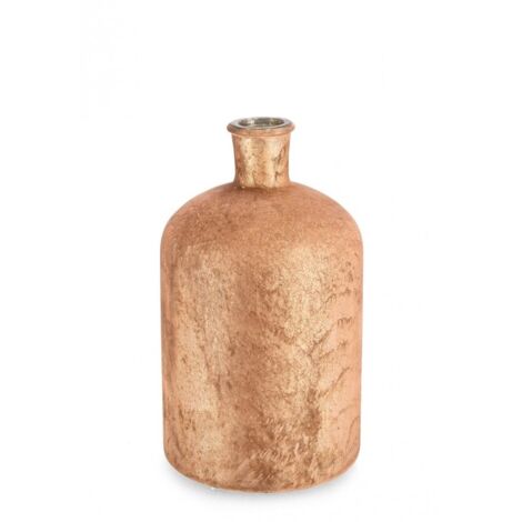 Bottiglia Decorativa Vetro Arancione Moderno H30 cm - VASILI