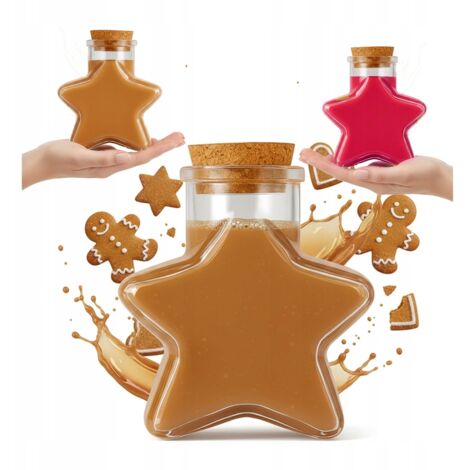 Bottiglia di vetro decorativa STAR 280ml Stella per liquori vino regalo alcol