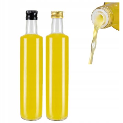 BOTTIGLIA IN VETRO DORICA 500 ml INCOLORE CON DOSATORE per olio d'oliva e aceto 0,5l
