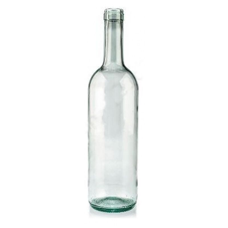 Bottiglia in vetro tipo 'bordolese ecova'' 750 ml - colore mezzo bianco gruppo vetro somma 20 pz