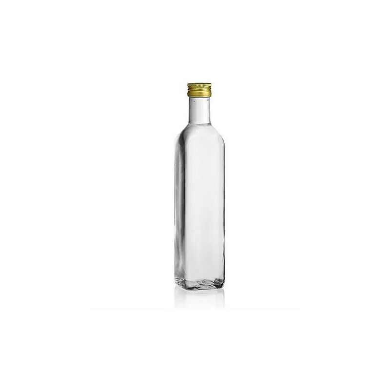 Image of Bottiglia olio Quadra 750 ml Trasparente tappo alluminio versatore in plastica
