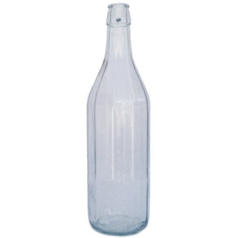 Bottiglia per acqua costolata trasparente - capacità lt.1