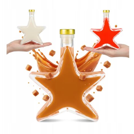 BOTTIGLIA STELLA DI NATALE 200ML PER LIQUORI, VINO, REGALO DI NATALE