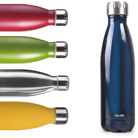 Bottiglia Termica Doppia Parete 0,50 L 7x26 cm Blu IBILI