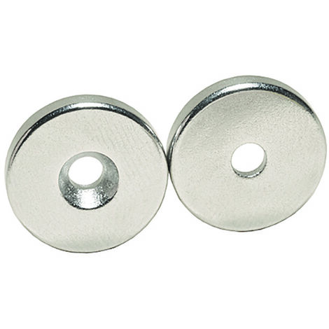 BOTTONE MAGNETICO CON FORO SVASATO AL NEODIMIO mm. 15x3 - 35 pezzi