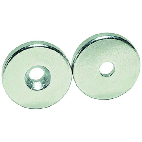 BOTTONE MAGNETICO CON FORO SVASATO AL NEODIMIO mm. 15x3 35.00 pz
