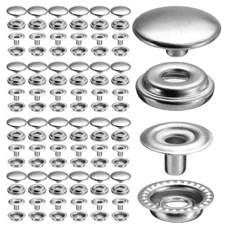 Bottoni a pressione in acciaio inossidabile da 100...