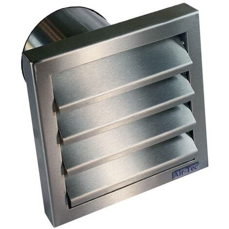 Bouche d'aération avec clapet anti-retour Wallair N31845 10 cm acier inoxydable Y08689