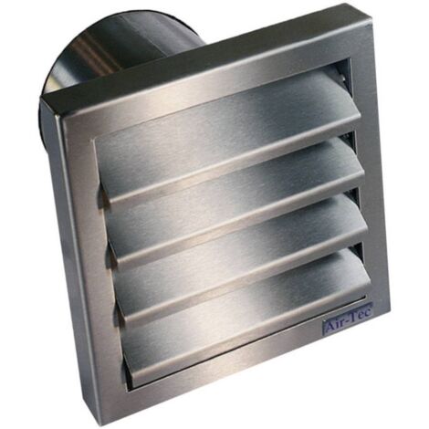 Bouche daération avec clapet anti-retour Wallair N31846 12.5 cm acier inoxydable - acier inoxydable