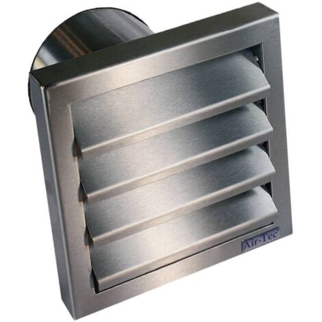 Bouche d'aération avec clapet anti-retour Wallair N31846 12.5 cm acier inoxydable Y08645