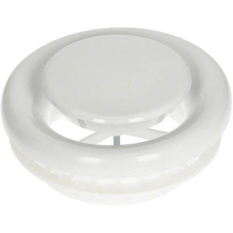 Bouche de sortie d'air diam. 150 mm blanc cadre de montage et bague d'étanchéité