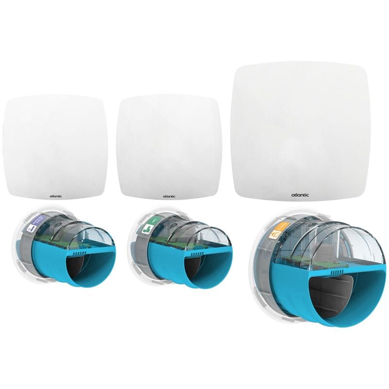 Bouche de ventilation - pack de 3 kits e-twist & go Atlantic 526288