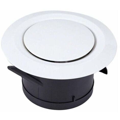 Bouche d'extraction et d'insufflation d'air Ø100,  Grille de ventilation plastique ronde orientable - Ventilation par ventilateur