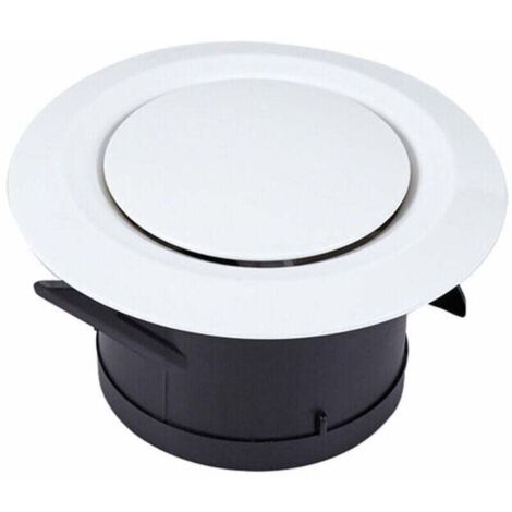 Bouche d'extraction et d'insufflation d'air Ø100, SL.GT 3 griffes articulées - Grille de ventilation plastique ronde orientable - Ventilation par ventilateur