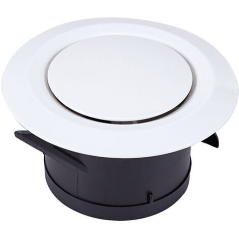 Bouche d'extraction et d'insufflation d'air Ø100, SL.GT 3 griffes articulées - Grille de ventilation plastique ronde orientable - Ventilation par ventilateur