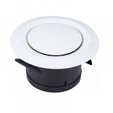 Bouche d'extraction et d'insufflation d'air Ø120, SL.GT 3 griffes articulées - Grille de ventilation plastique ronde orientable - Ventilation par ventilateur