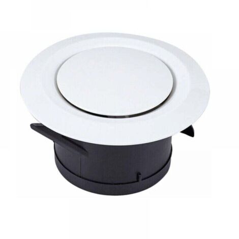 Bouche d'extraction et d'insufflation d'air Ø200, SL.GT 3 griffes articulées - Grille de ventilation plastique ronde orientable - Ventilation par ventilateur