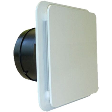 UNELVENT Bouche d'extraction et d'insufflation plastique réglable extra-plate. Débit de 15 à 50 m³/h . 4 volets pour orientation du jet