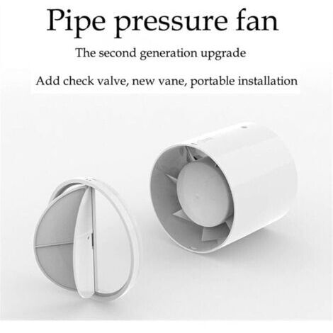 Bouche VMC 7 Lames Conduit Ventilateur, 12W Ø80 SDB ABS Plastique Énergie Économie