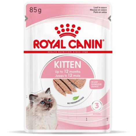 Bouchées Royal Canin Kitten en mousse chaton de 4 à 12 mois - 12 Sachets 85 g