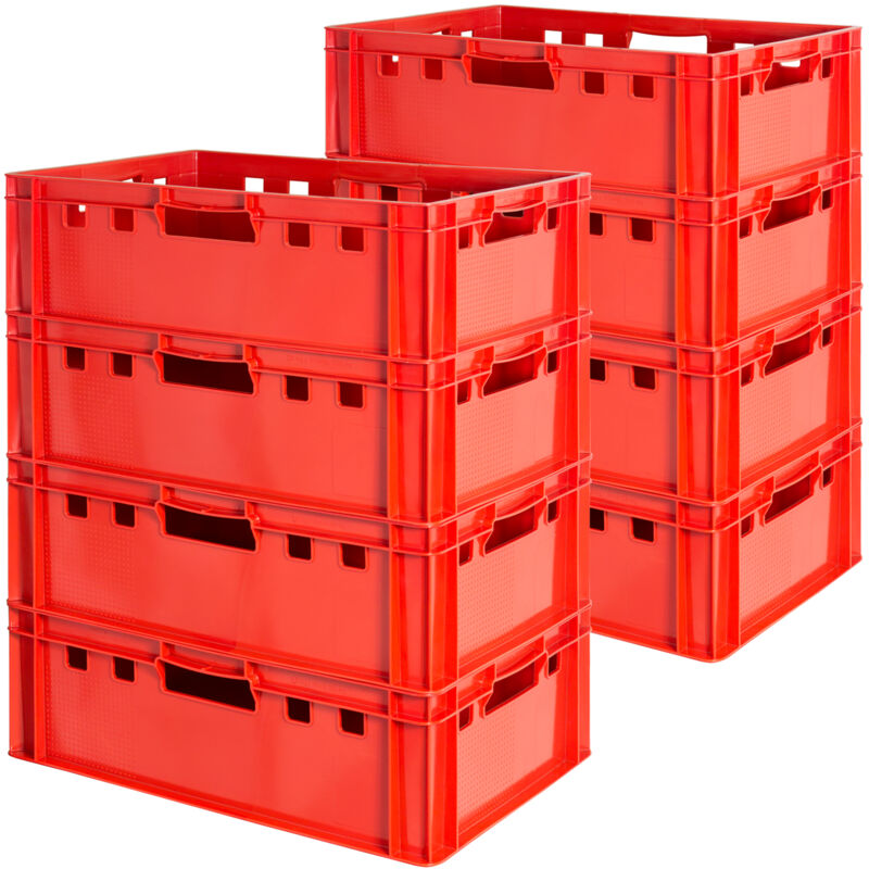 Boucher Caisse Viande Caisse Eurofleischkiste Rouge Caisse Empilement Plastique E2 Kingpower