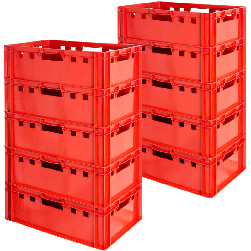 Boucher Caisse Viande Caisse Eurofleischkiste Rouge Caisse Empilement Plastique E2 Kingpower