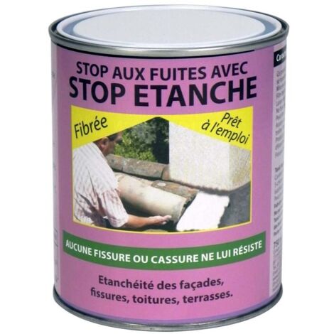 Bouch'étanche enduit d'étanchéité élastique 0.75 L – Pour maçonnerie, bois, métal – Résistant de -20°C à +80°C – Séchage rapide 5h – Stop Étanche
