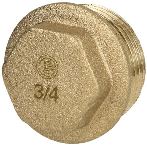 Bouchon 3/4’’ hexagonal laiton nu