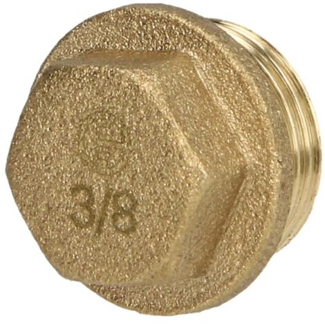 Bouchon 3/8’’ hexagonal laiton nu