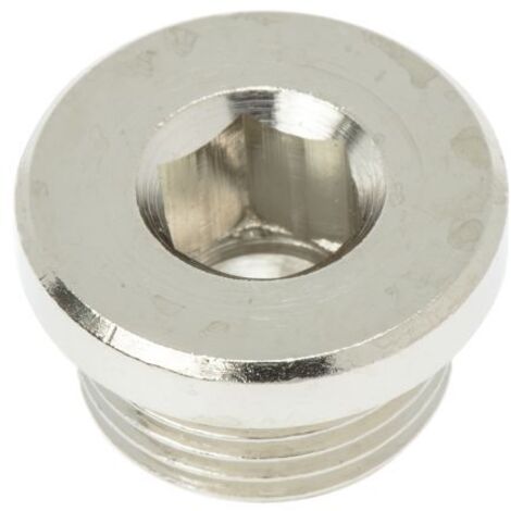 Bouchon 6 pans creux mâle laiton nickelé série 0919-0919 00 17 - Parker Legris