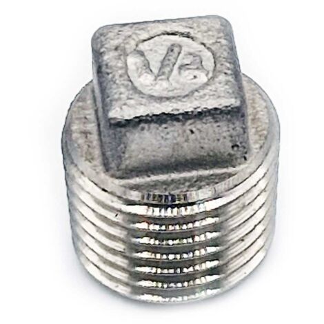 Bouchon à tête carrée mâle G1/4en acier inoxydable 316