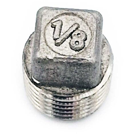 Bouchon à tête carrée mâle G1/8en acier inoxydable 316