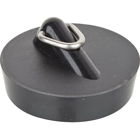 bouchon avec gache triangulaire diam. superieur 40,5mm soupape d'evier, noir