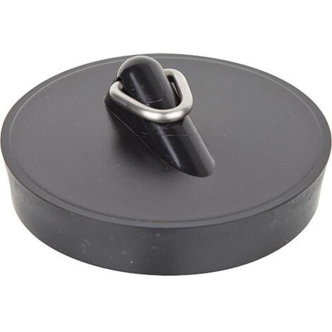 bouchon avec gache triangulaire diam. superieur 50,5mm soupape d'evier, noir