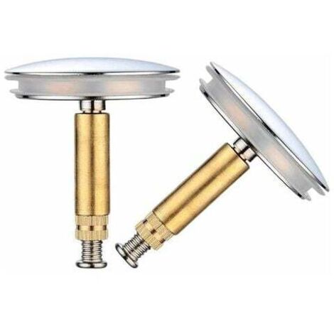 Bouchon Baignoire Réglable Bouchon Vidange Lavabo Bouchon Baignoire Universel qualité supérieure Bouchon D'évier Durable En laiton avec Chromée Bouchon Baignoire Pour L'écoulement de Baignoire ,2 Pcs