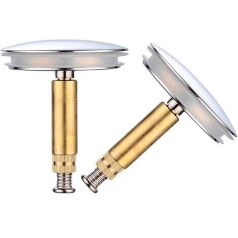 Bouchon Baignoire Réglable Bouchon Vidange Lavabo Bouchon Baignoire Universel qualité supérieure Bouchon D'évier Durable En laiton avec Chromée Bouchon Baignoire Pour L'écoulement de Baignoire ,2 Pcs