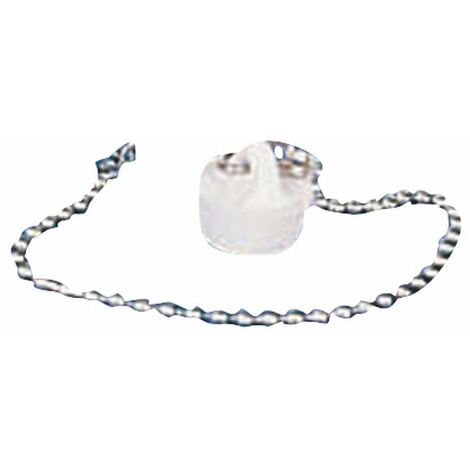 Bouchon bonde à siphon 0,215-0,23 cm – Chaînette 21,15 cm – Évacuation pour camping-car – Blanc – Zadi