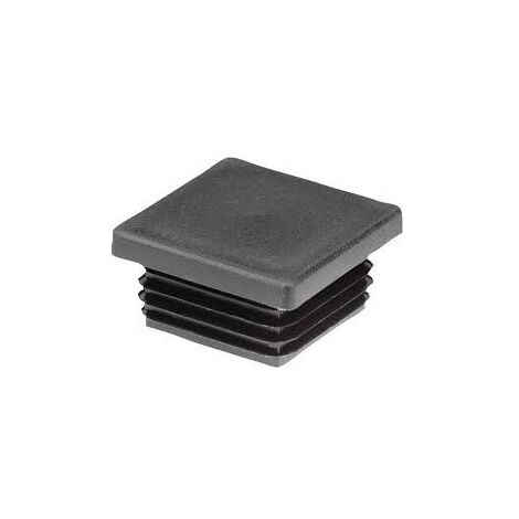 NONE Bouchon carré 30X30 Epaisseur Tube 1.2A2.25 Polyethylène noir-1 piece