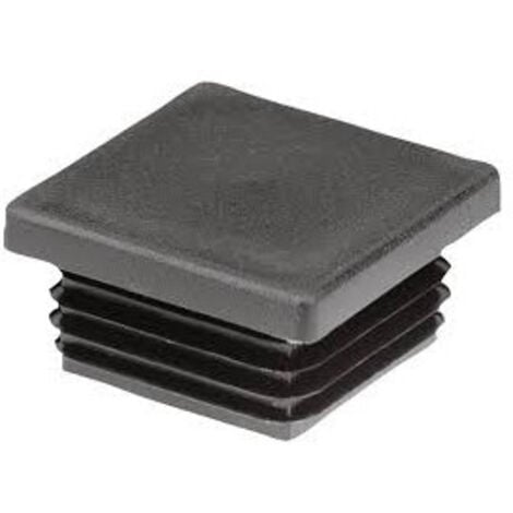 NONE Bouchon carré 40X40 Epaisseur Tube 1.5 à 2.5 Polyethylène noir-1 pièce