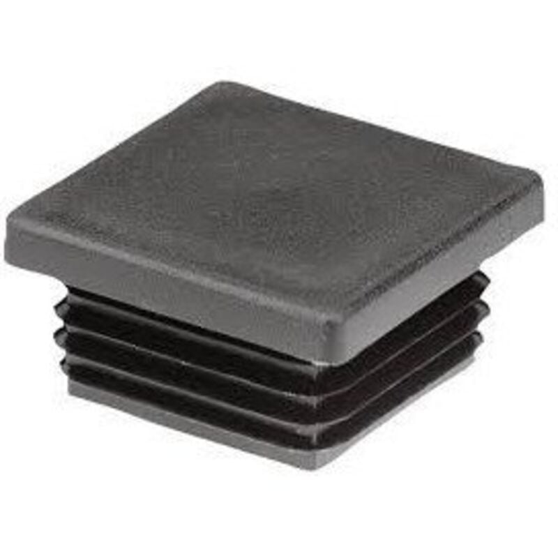 Bouchon carré 40X40 Epaisseur Tube 1.5A3.5 Polyethylène noir-50 pièces