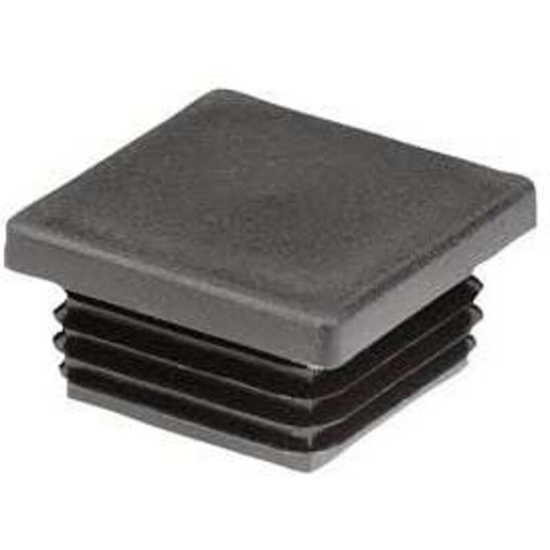 Vis Express - Bouchon carré 50X50 Epaisseur Tube 3A5 Polyethylène noir-50 pièces