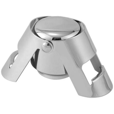Bouchon champagne acier inoxydable hermétique joint silicone, conserve bulles, lave-vaisselle
