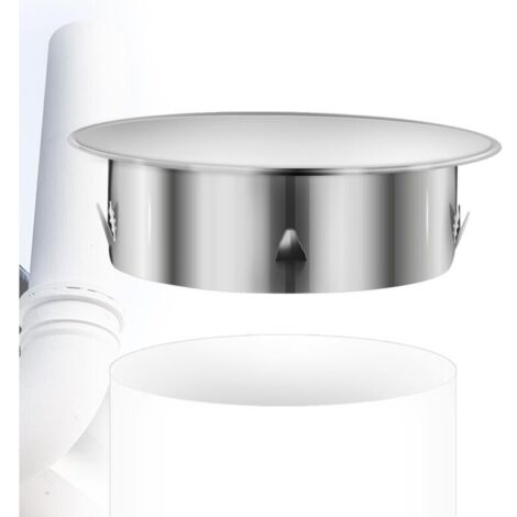 Bouchon Cheminée Perforé 180mm Bouchon pour Tuyau de Poêle en Acier Inoxydable Ø 170mm Profondeur 51mm