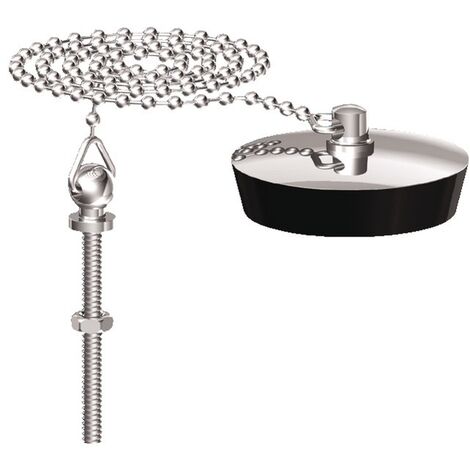 Bouchon d évier 40x45 plaque inox à chainette avec borne WATTS 4643067